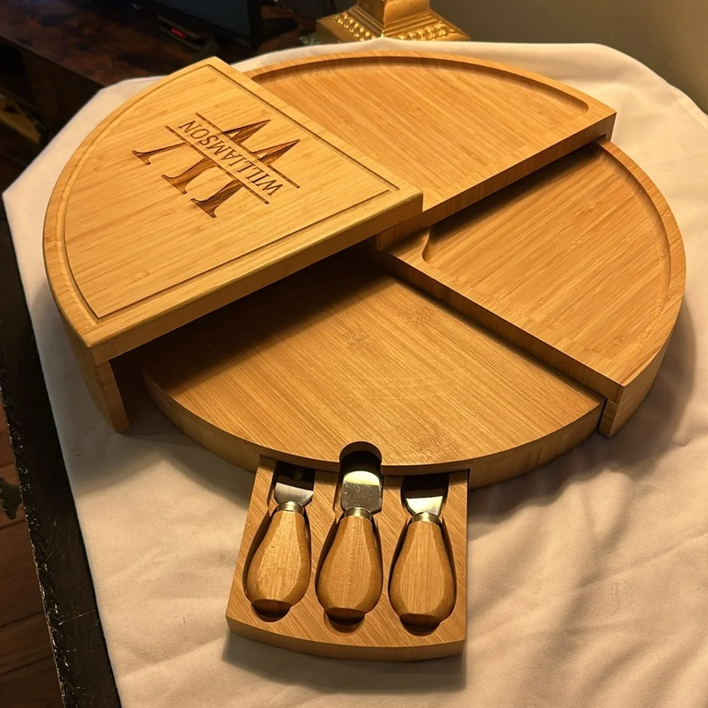 Williams Sonoma Bamboo Cheese Board Set